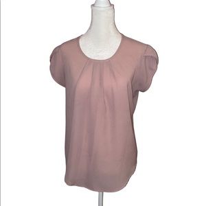 Pale pink short sleeve blouse